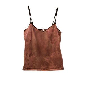 Women's Steve Custom Bleach Dye Cami Rust Color Size L